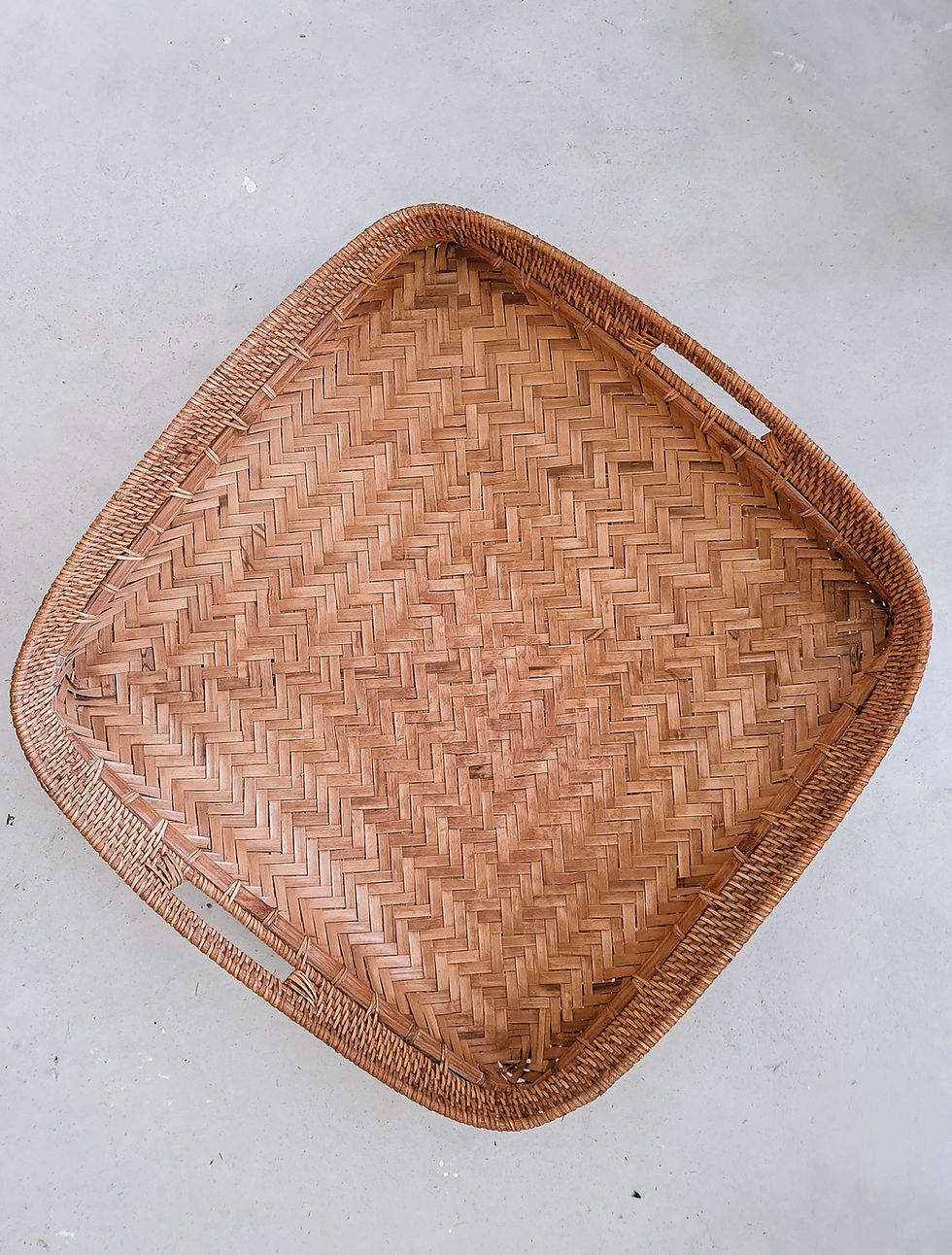 Thumbnail: Alas Rattan Square Tray with handles