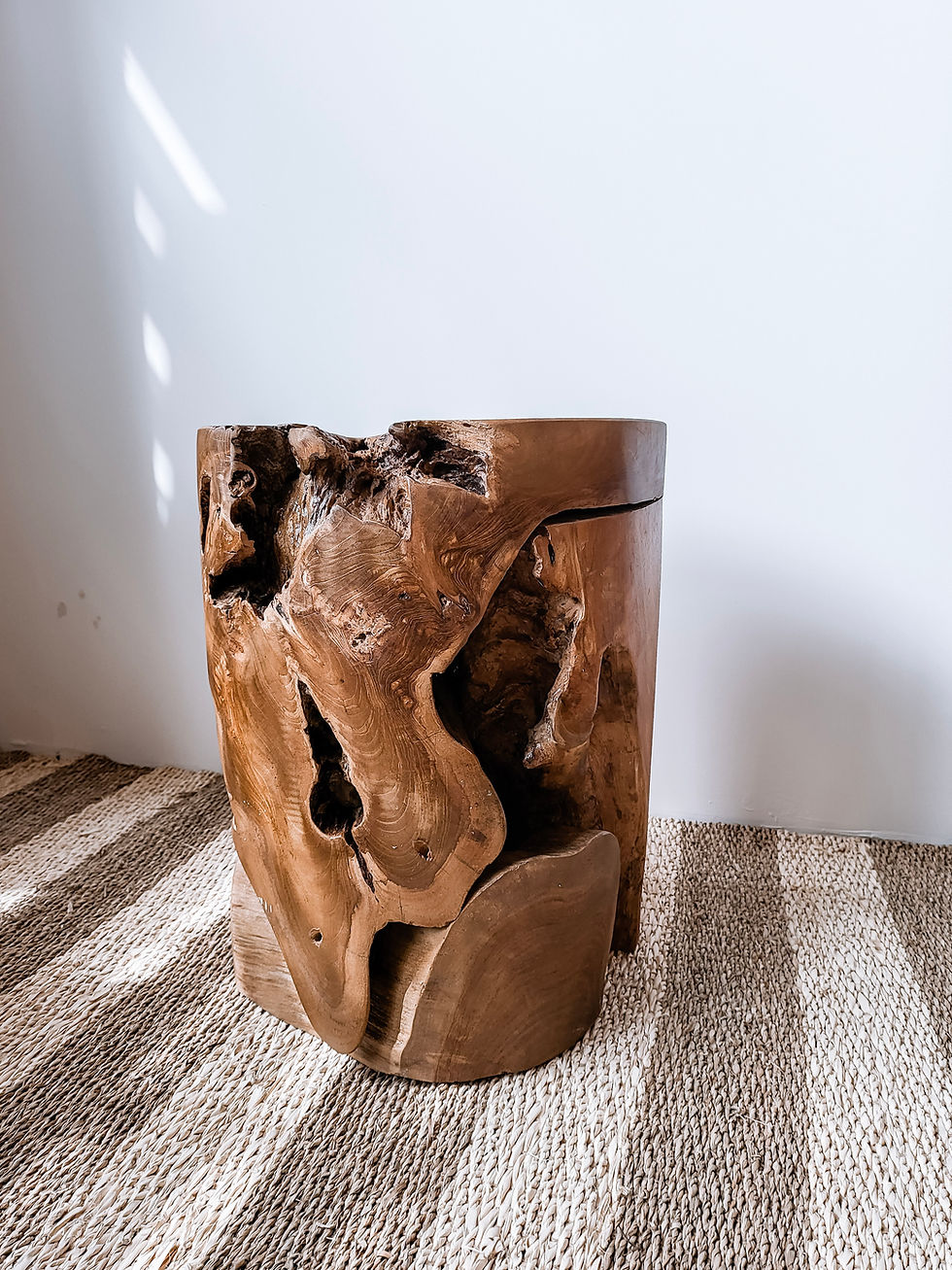 Thumbnail: Teak wood root stool / side table 