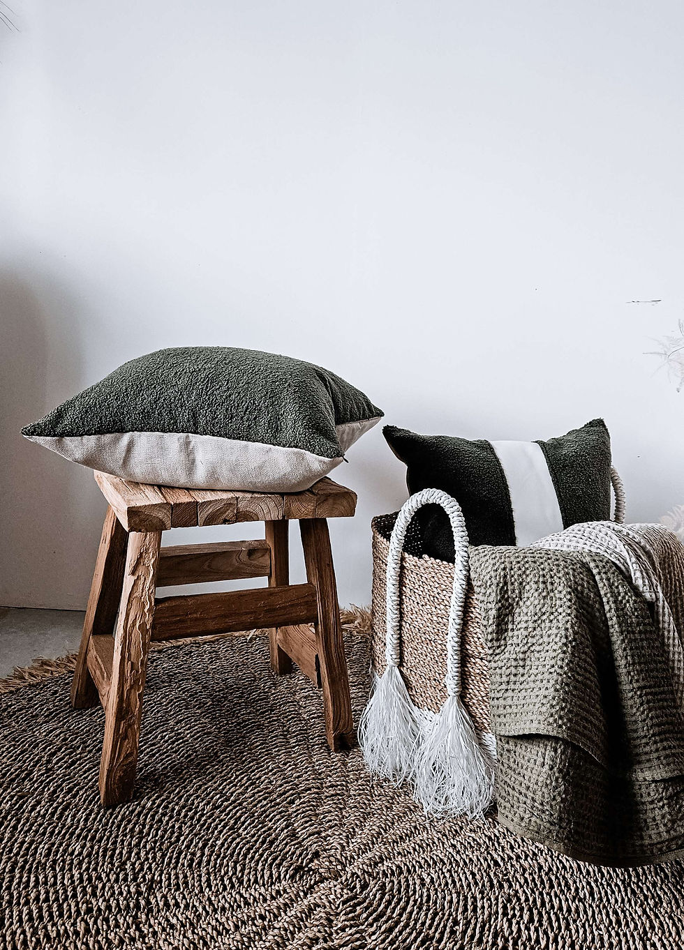 Thumbnail: Moss green Teddy fabric Cushion cover 