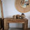 Thumbnail: Razak Cottage Recycled teak wood low console table Boho Interior Ireland Solid wood console 7th Element Dublin Cork Galway