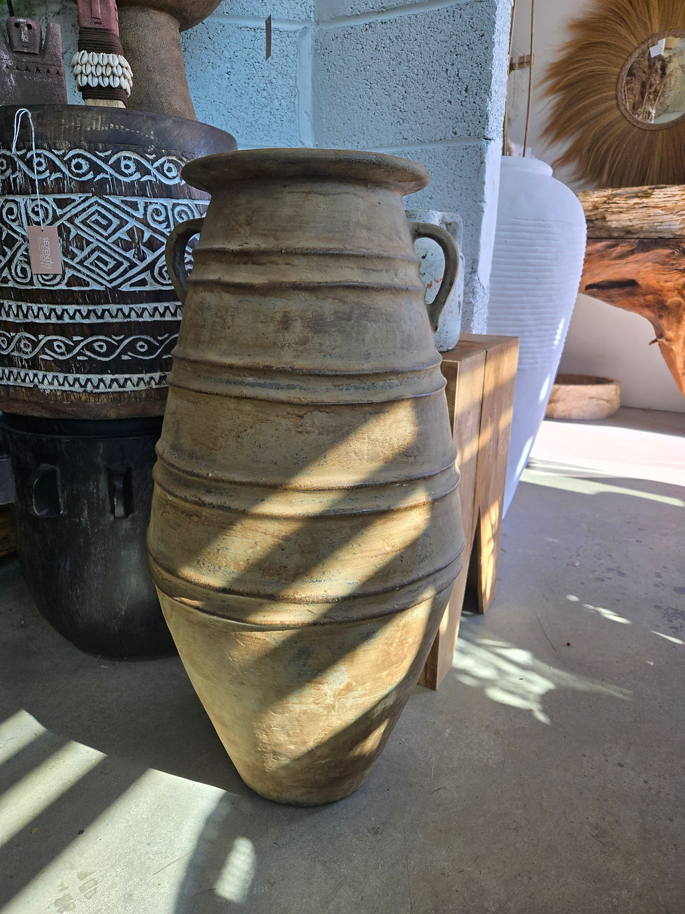 Thumbnail: Antique look Oversized Terracota Urn /vase