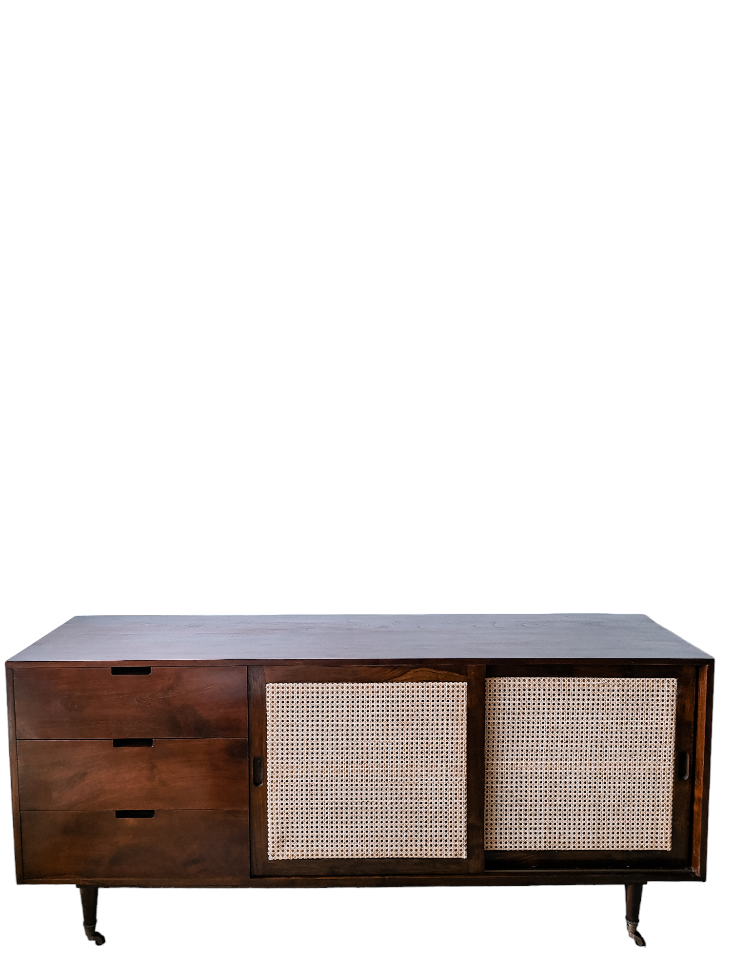 The Tann Teak wood and Rattan Console