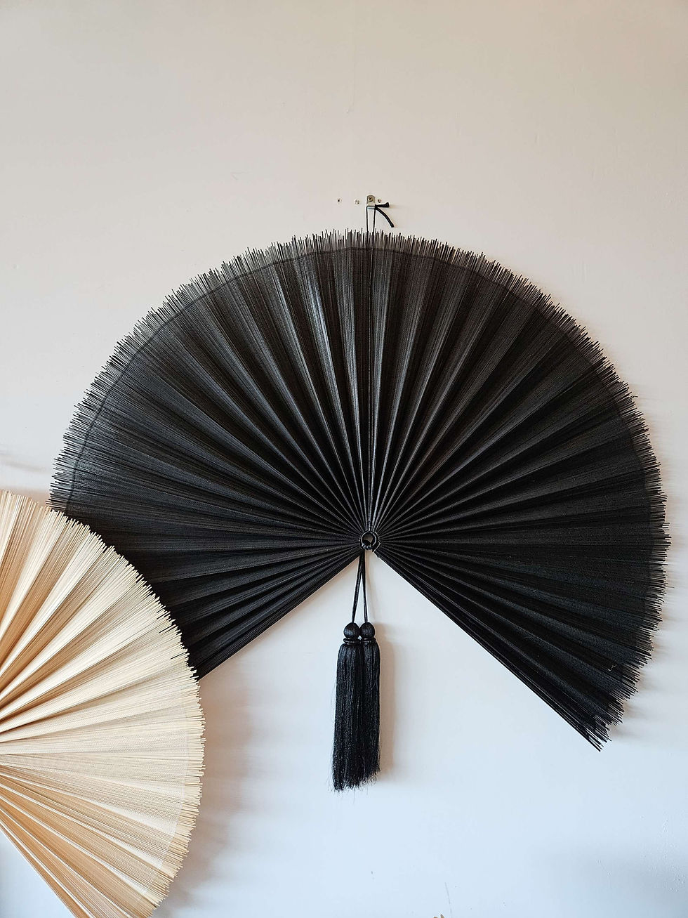 Thumbnail:  Black Bamboo Fan Wall Art