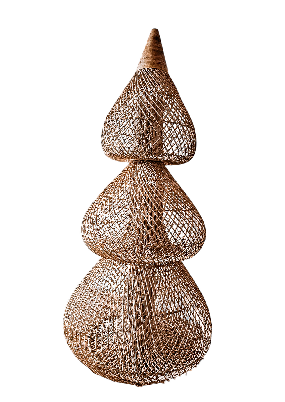 Thumbnail: Banjo curvy Natural Rattan lampshade 