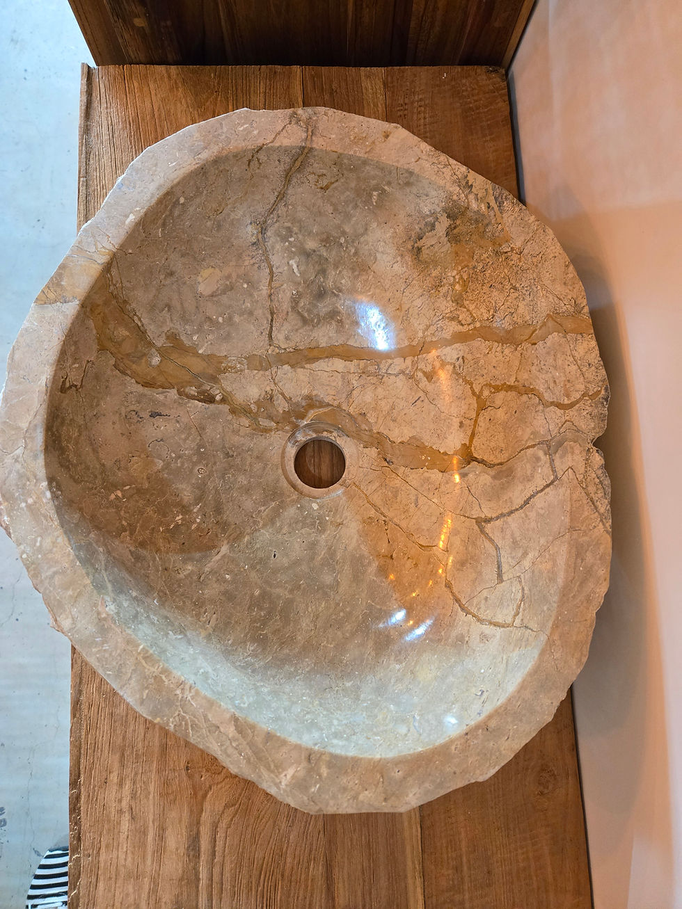 Thumbnail: Cream Brown Marble Stone Polished Sink Bathroom interior design Ireland Dublin Cork Galway