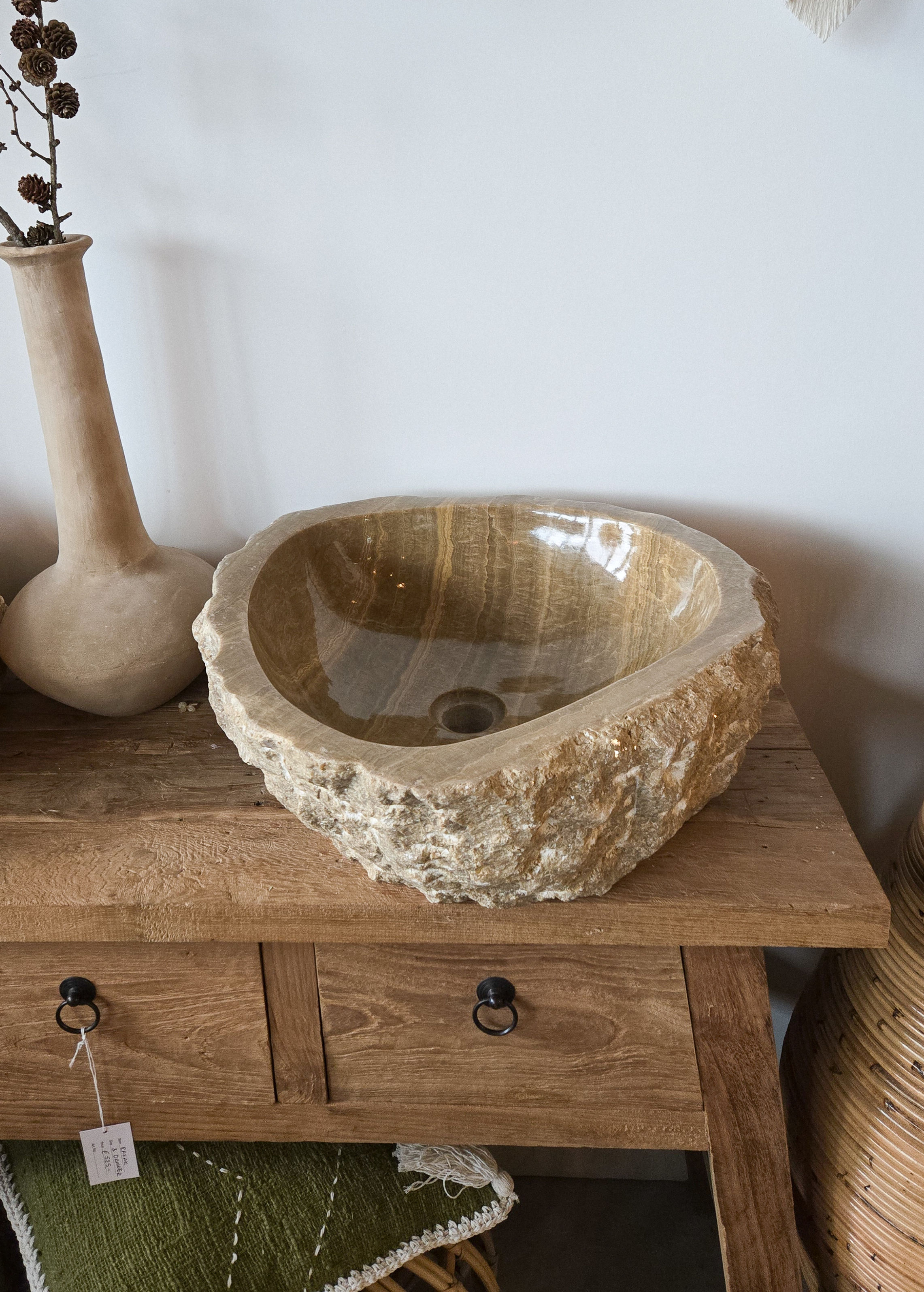 Onyx Stone Sink Stone sinks Bathroom interior design Ireland Dublin Cork Galway 7th Element