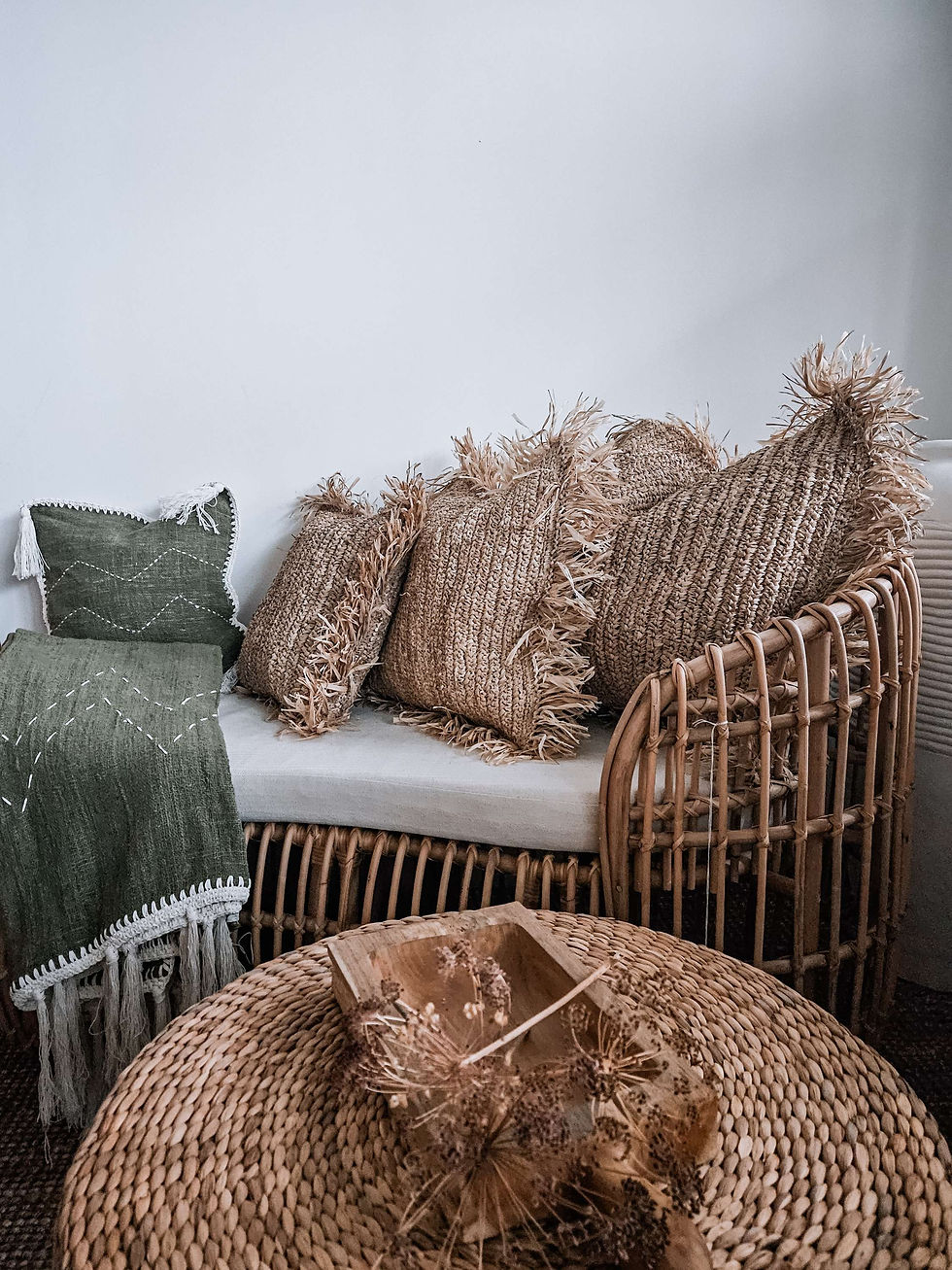 Thumbnail: Raffia Seagrass Pillow cushion cover