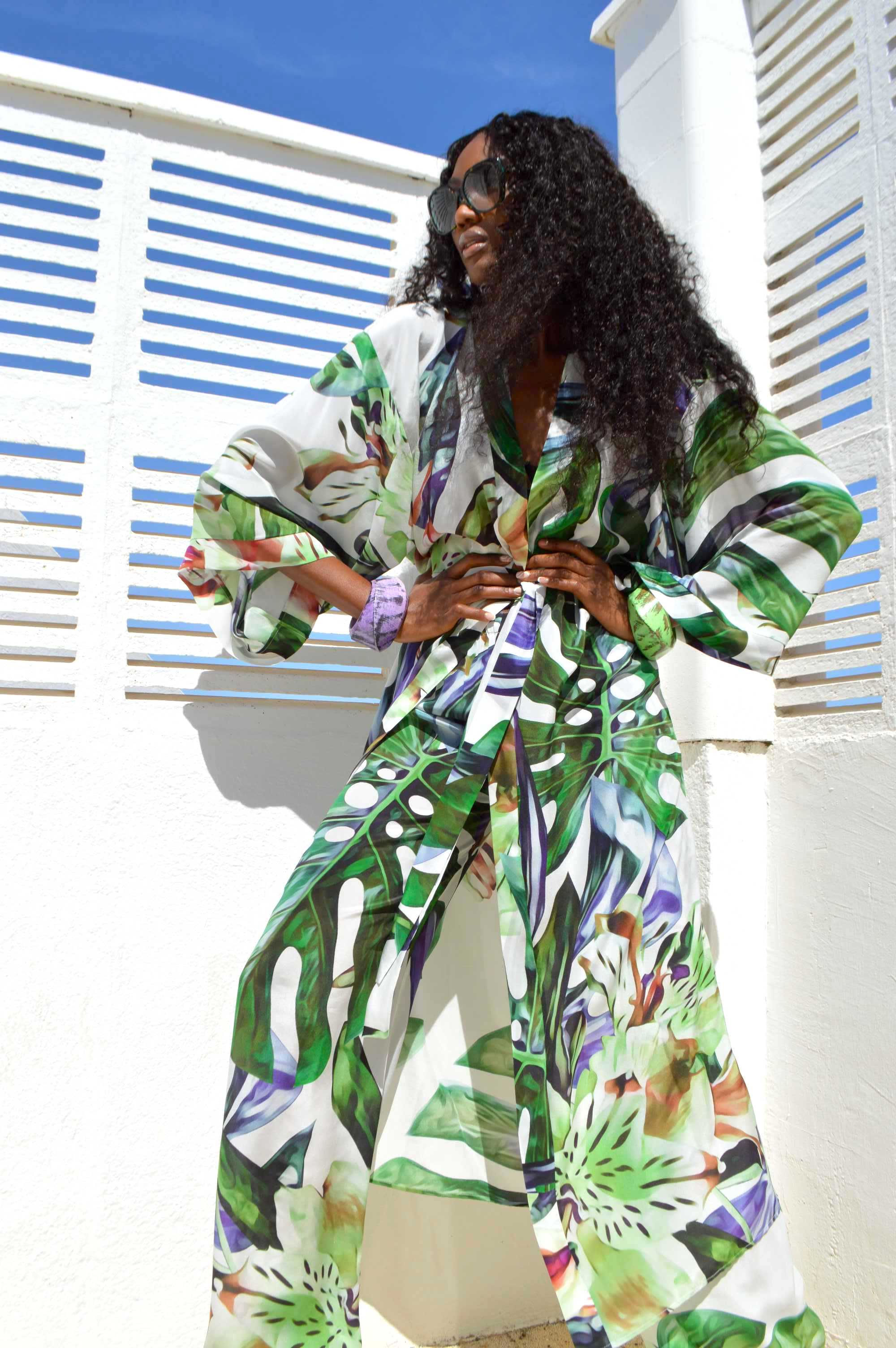 THE TROPICAL FLOW SET | KIMONO & TROUSERS
