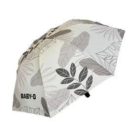 Promotional umbrellas with company logo for corporate events.