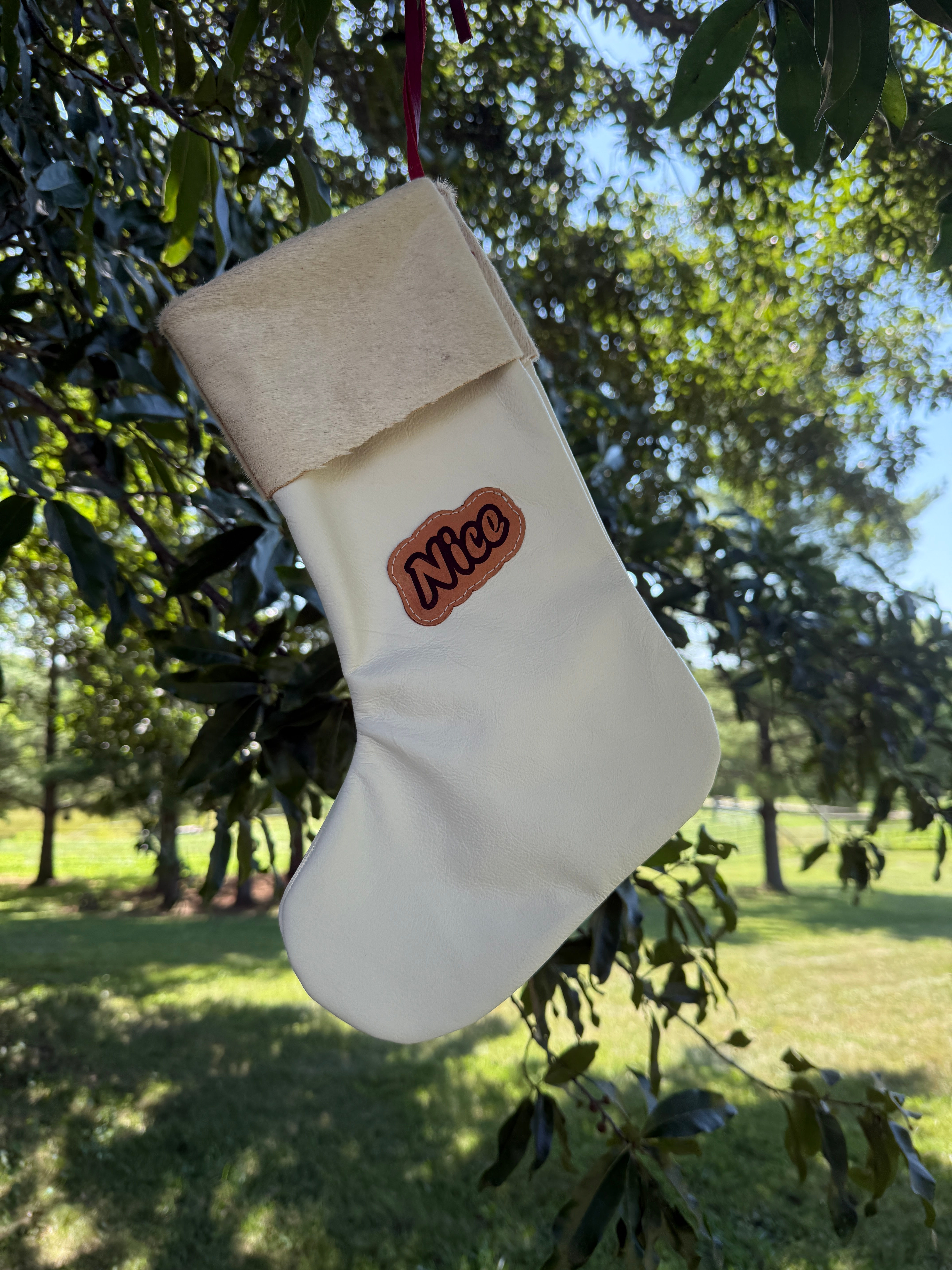 Leather Christmas Stocking (medium)