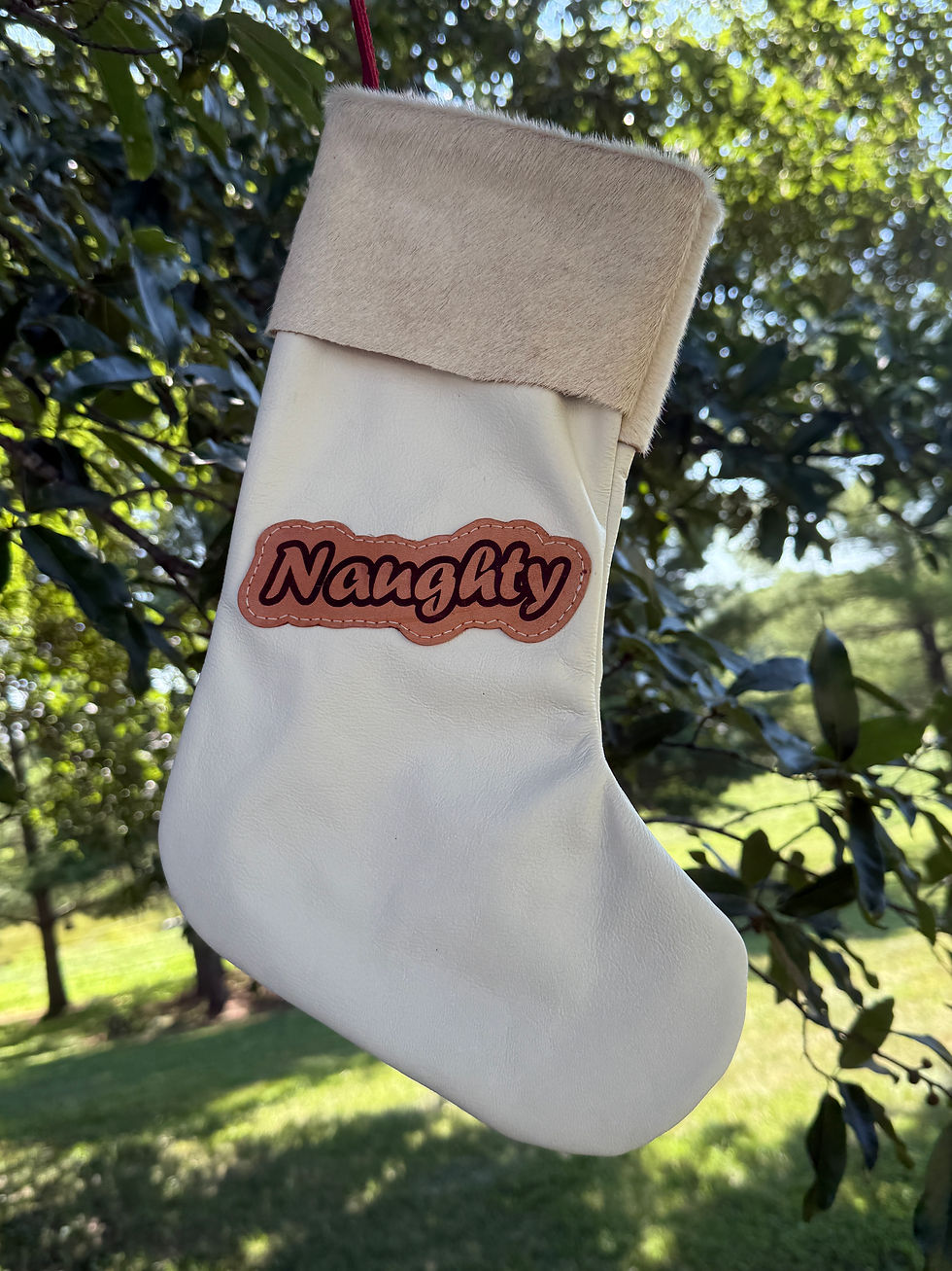 Thumbnail: Leather Christmas Stocking (medium)