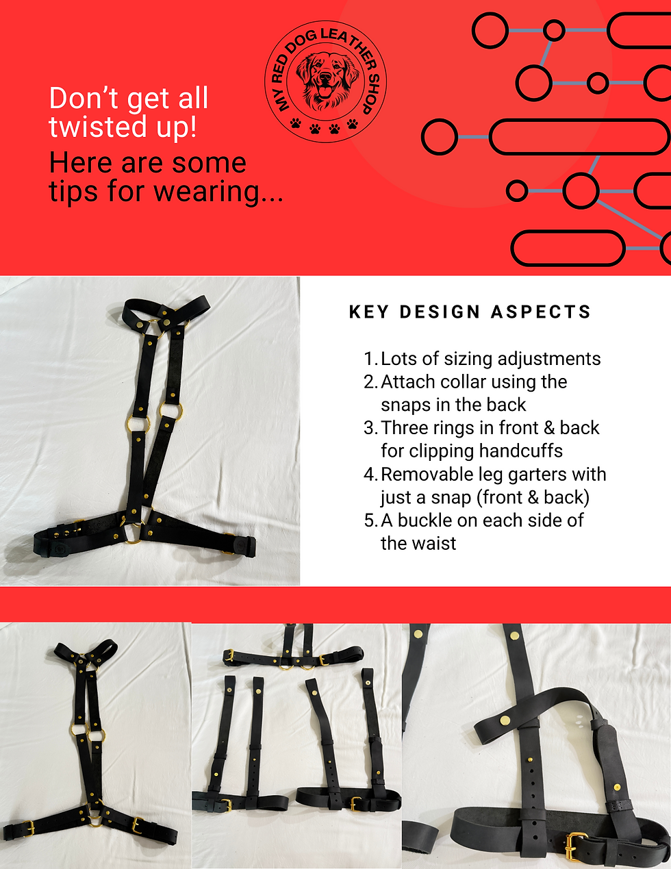 Thumbnail: Versatile Ladies Harness with Pasties