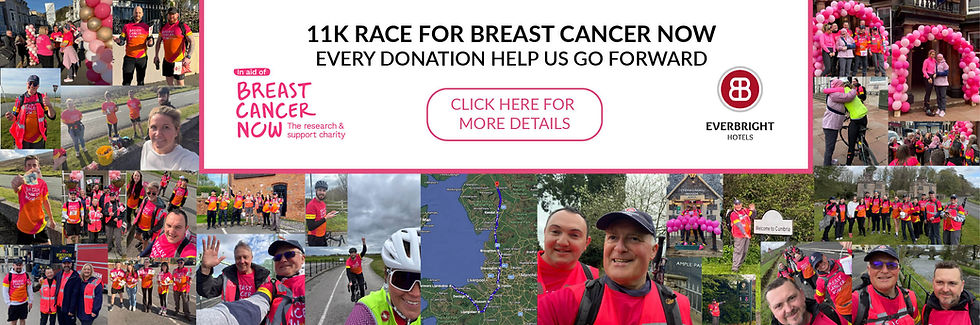 11K charity race raising funds for Breast Cancer Now