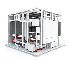 HVAC system 3D model of a large building