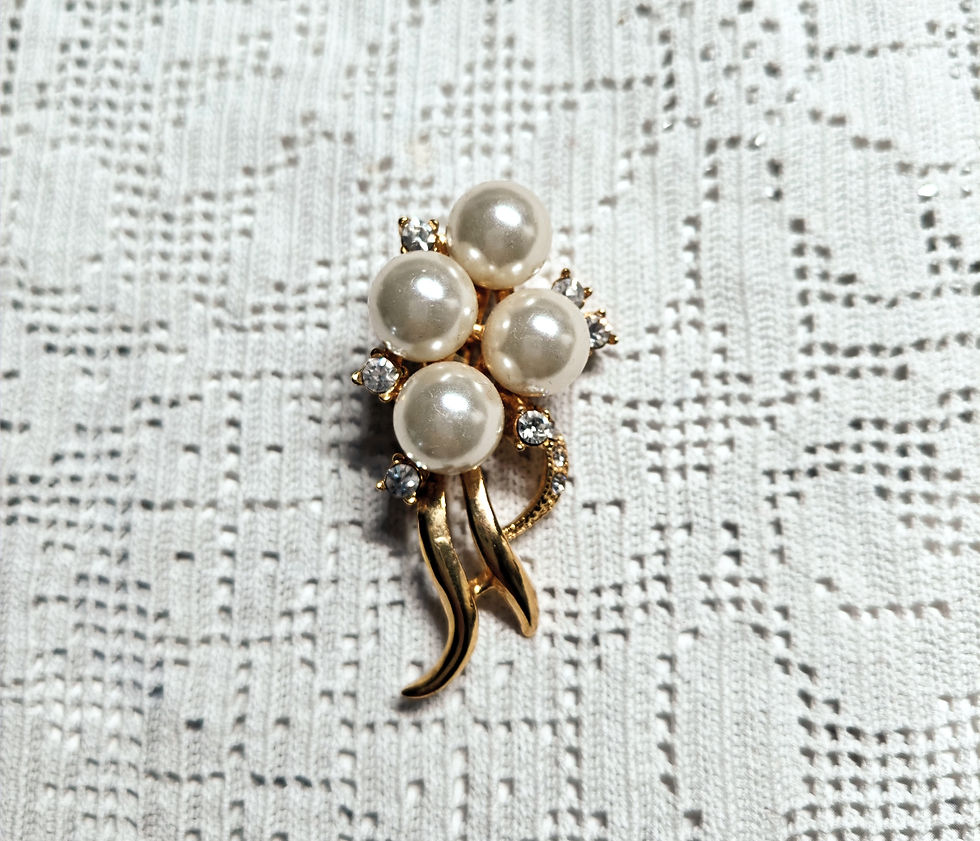 Miniaturbild: Vintage-Perlenbrosche