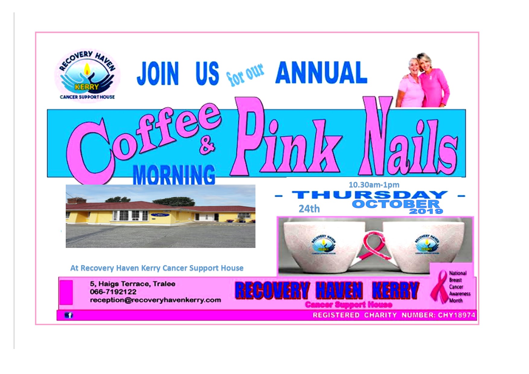 Pink nails coffee morning Tralee 2019