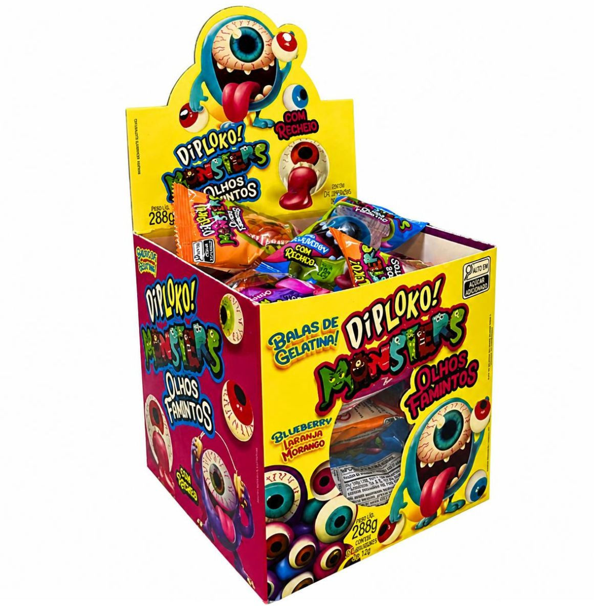 Kit 4x Gelatina Olho Recheado Diploko Olhos Famintos Danilla C/24