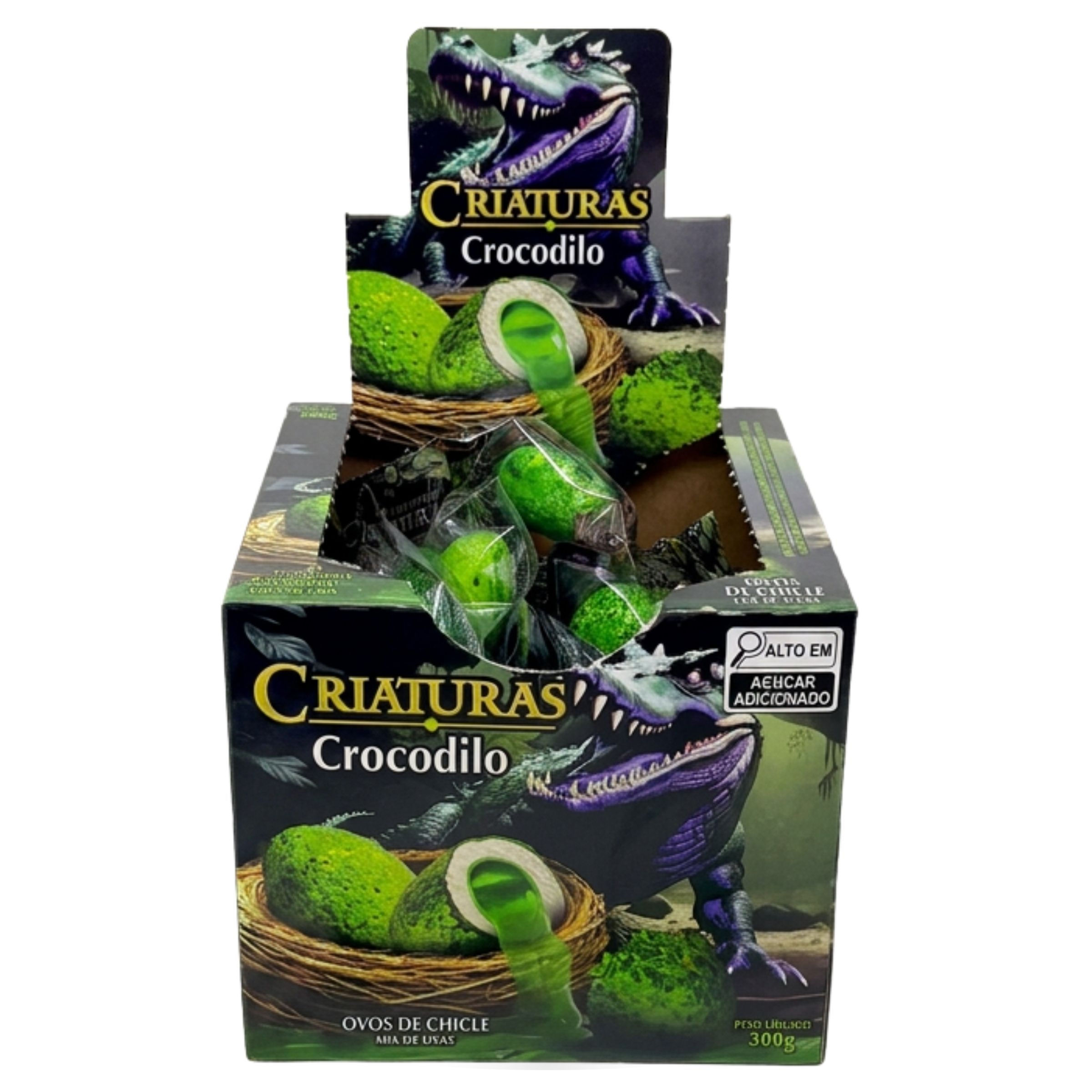 Kit 4x Chiclete Criaturas Crocodilo Sukest C/300G