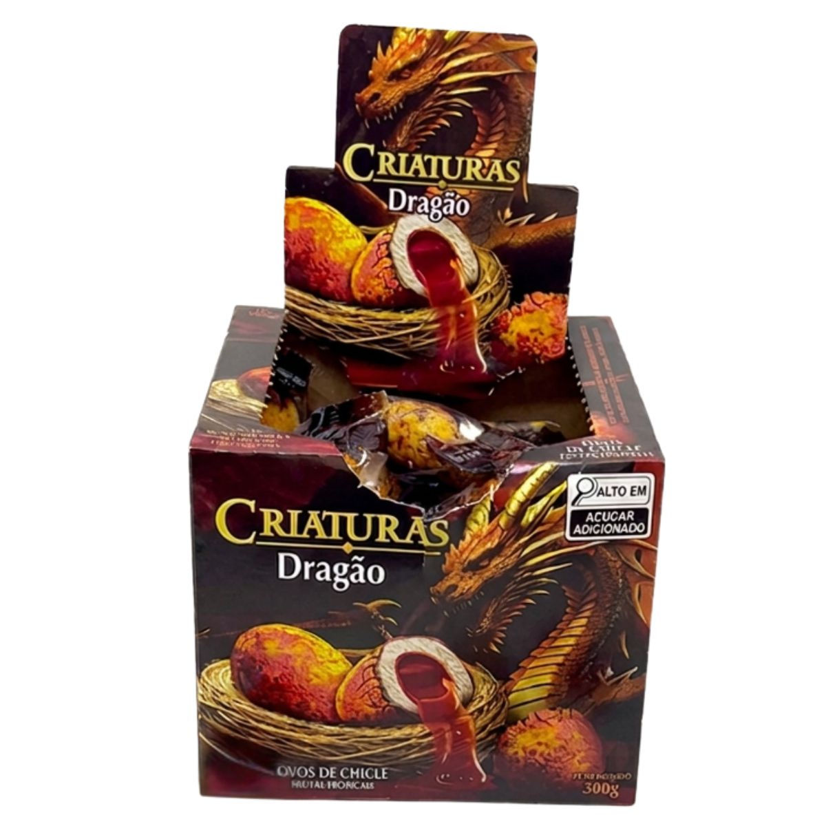 Kit 4x Chiclete Criaturas Dragão Sukest C/300G