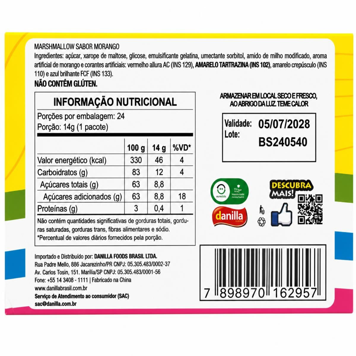 Kit 4x Marshmallow Mallow Dream Minhoca Danilla C/24
