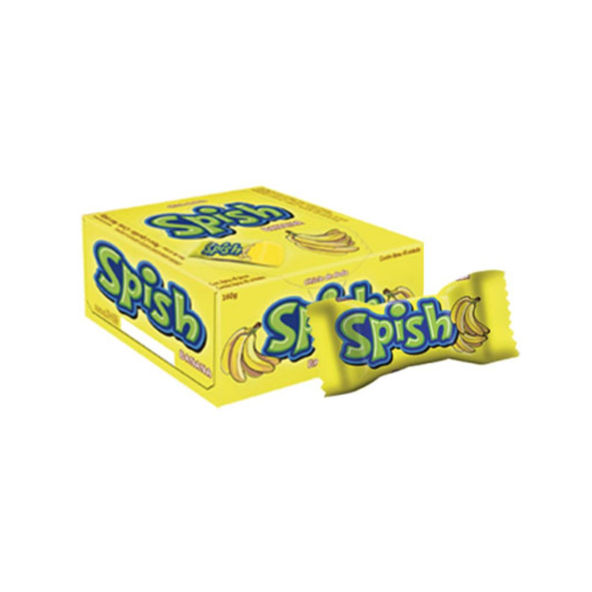 Kit 4x Chiclete Spish Banana Sukest C/40