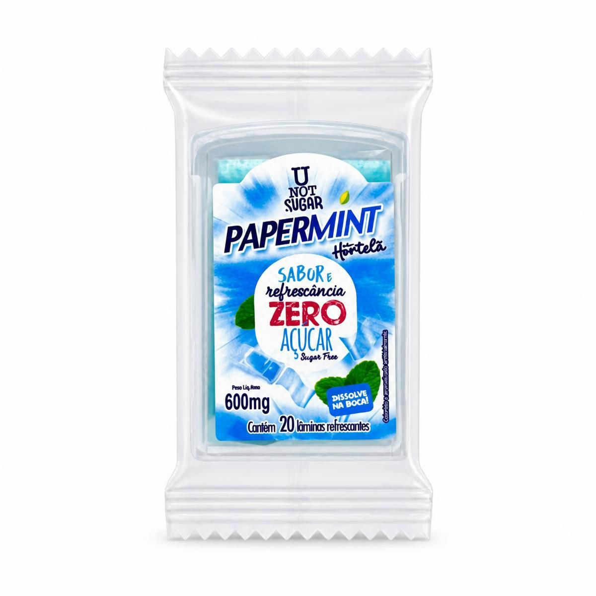 Bala Lâmina Azul Papermint Zero Hortela Danilla C/24