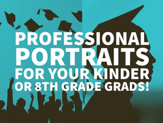 Graduation Portraits for 8th Grade and Kindergarten