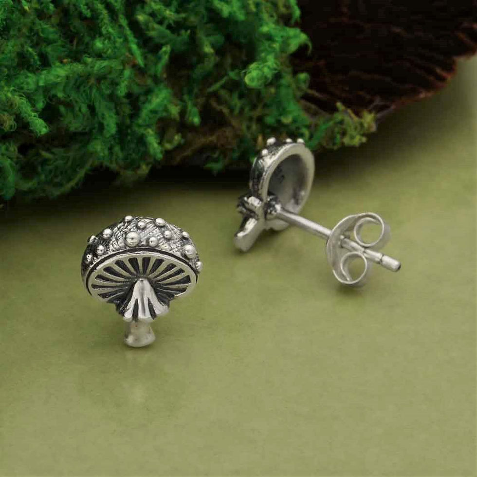 Agaric Mushroom Post Earrings