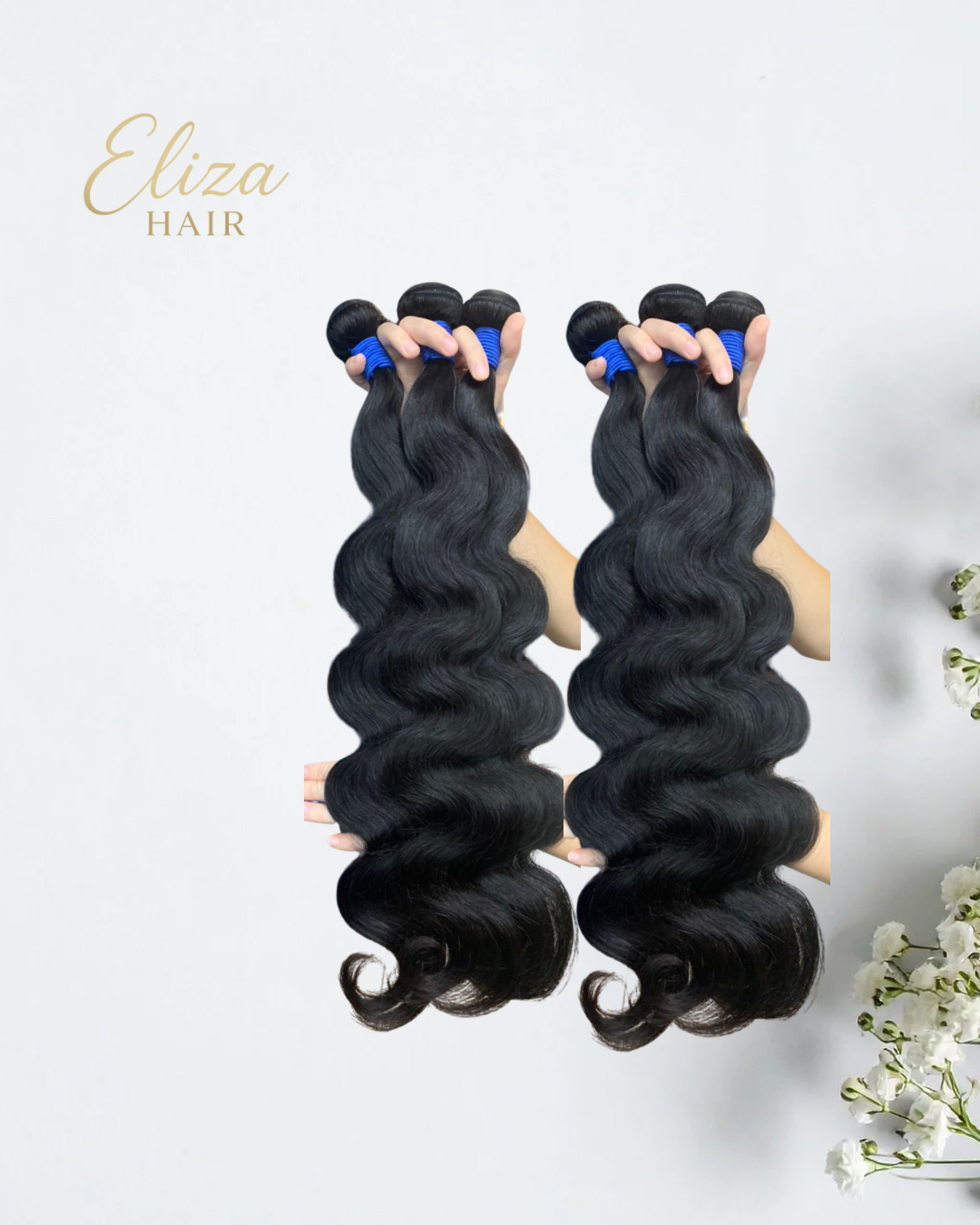 “Premium 20-inch Wavy Human Hair Extensions”