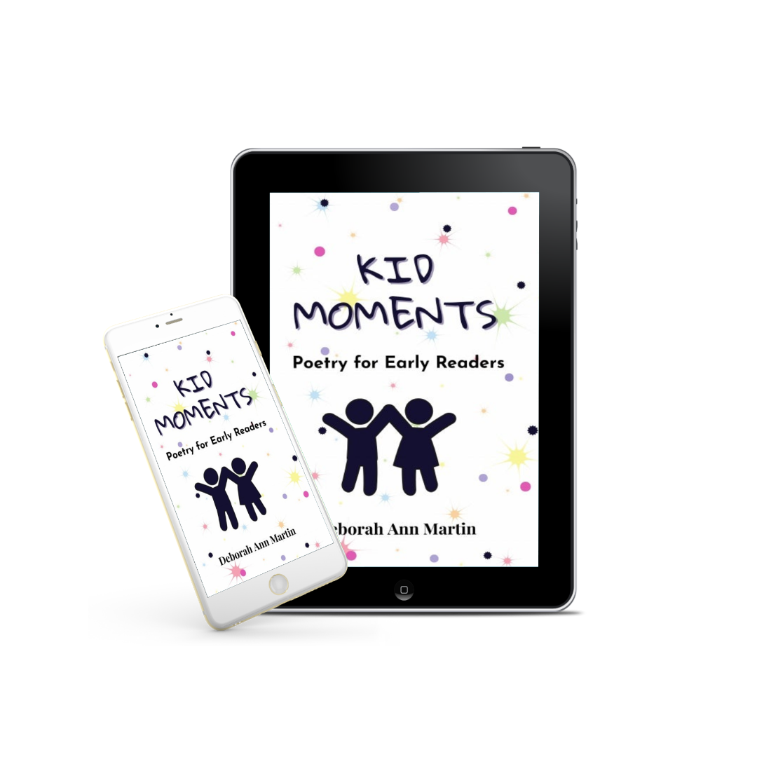 Kid Moments ebook displayed on tablet and phone.