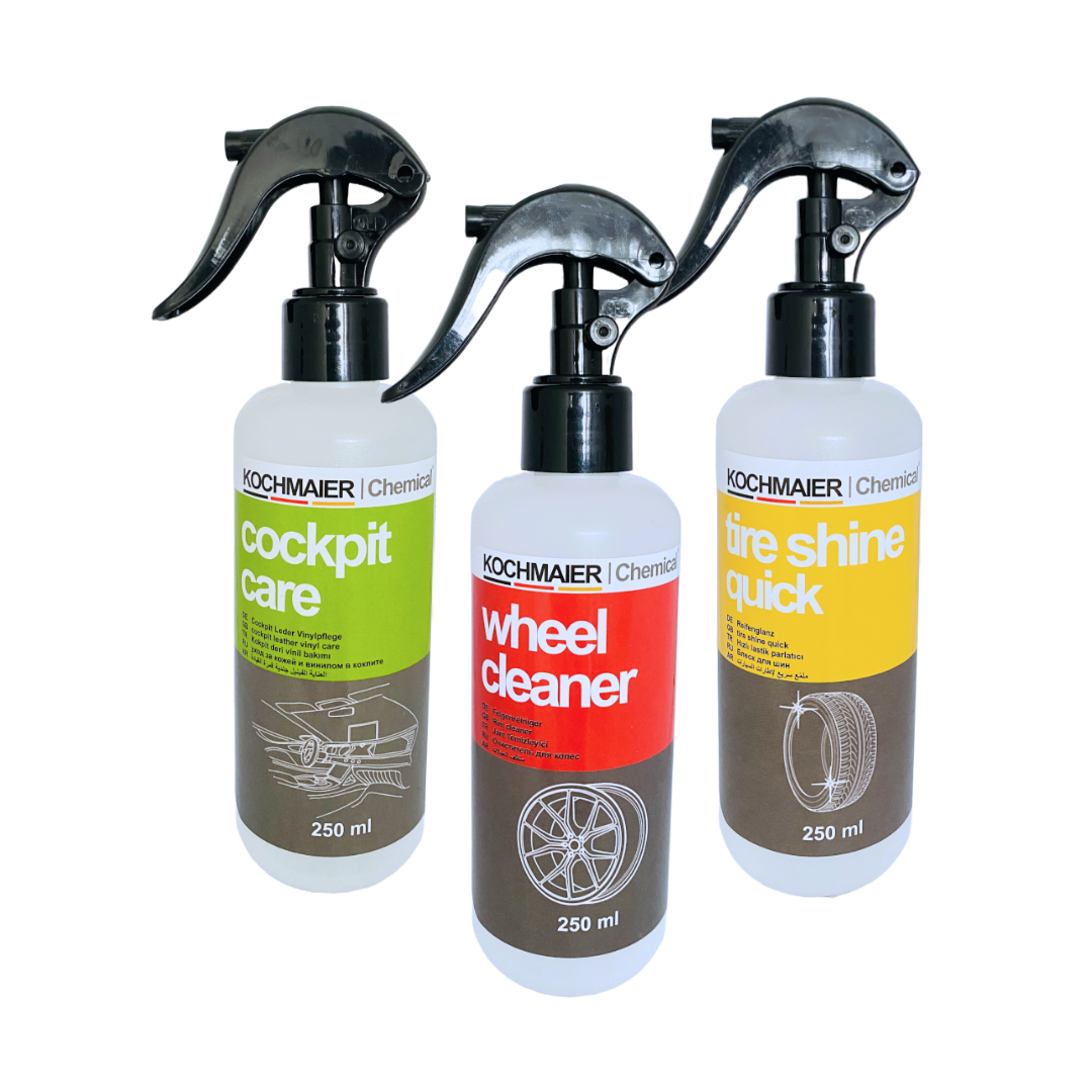 Kochmaier 3'lü SET Oto Lastik Parlatıcı - Jant Temizleyici - Torpido Bakım S