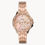 ภาพขนาดย่อ: Fossil Finley Multifunction Rose Gold Tone สายสแตนเลส ES4787