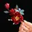 Thumbnail: Hand-Made  Butterfly hairpin, red camellia,