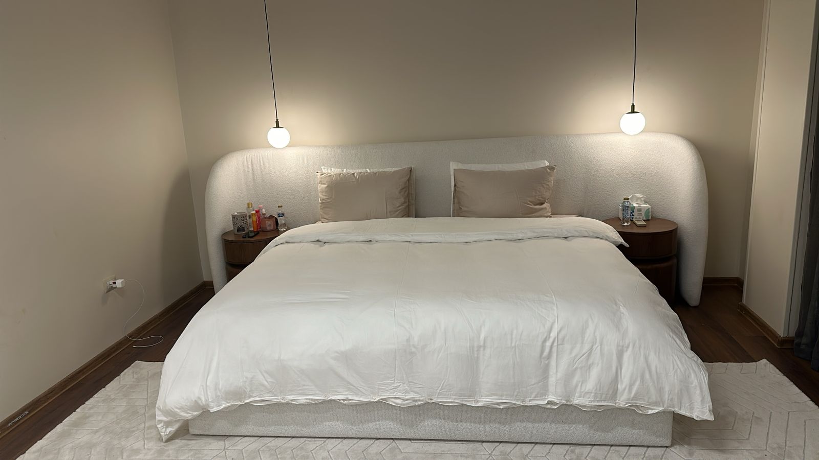 Bon Bon Bed — Bed platform: Massive Pine wood 5cm thickness — Headboard: Natural blockboard + Massive Beech — 2