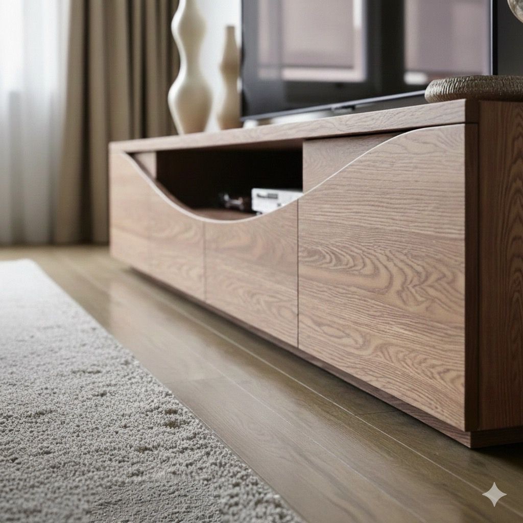 Desert rose — TV units — Material: Natural Blockboard — Veneer: Natural Oak — 2