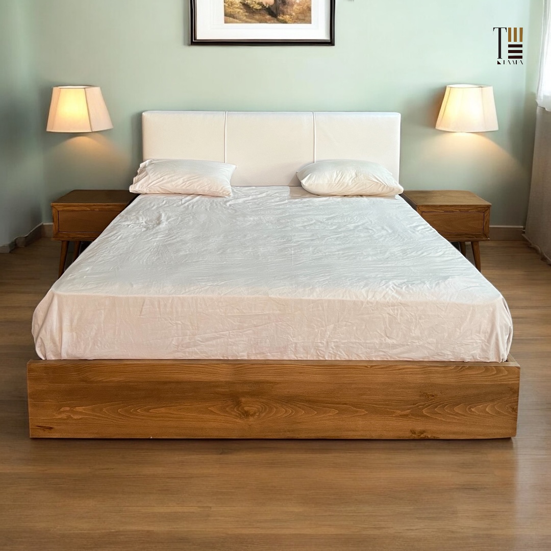 Scandi Chic — Beds — Bed platform: Massive Beech wood — Headboard: Natural blockboard — 1