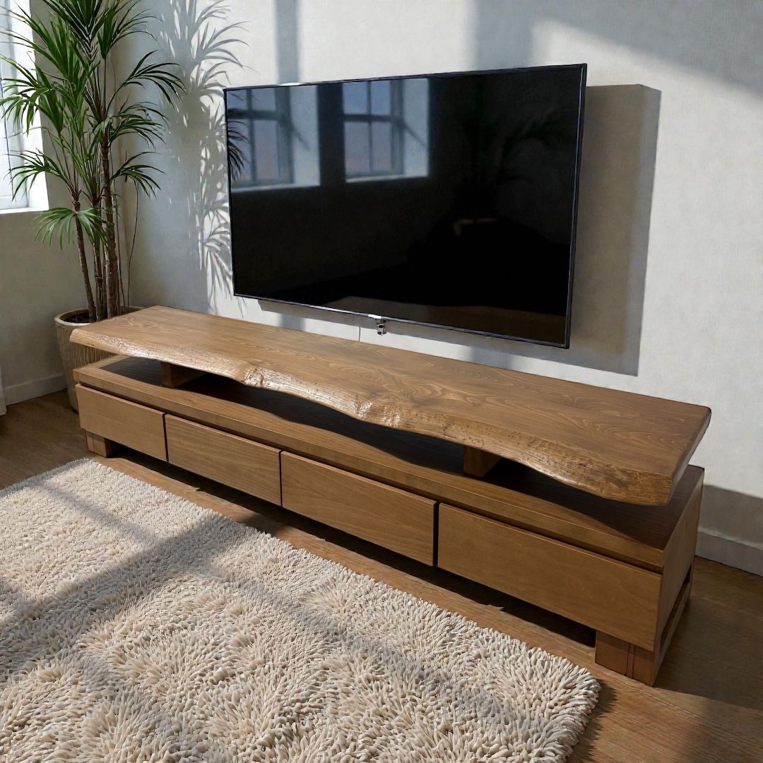 Shizen — TV units — Material: Massive Beech wood +Natural Blockboard — Veneer: Natural Beech