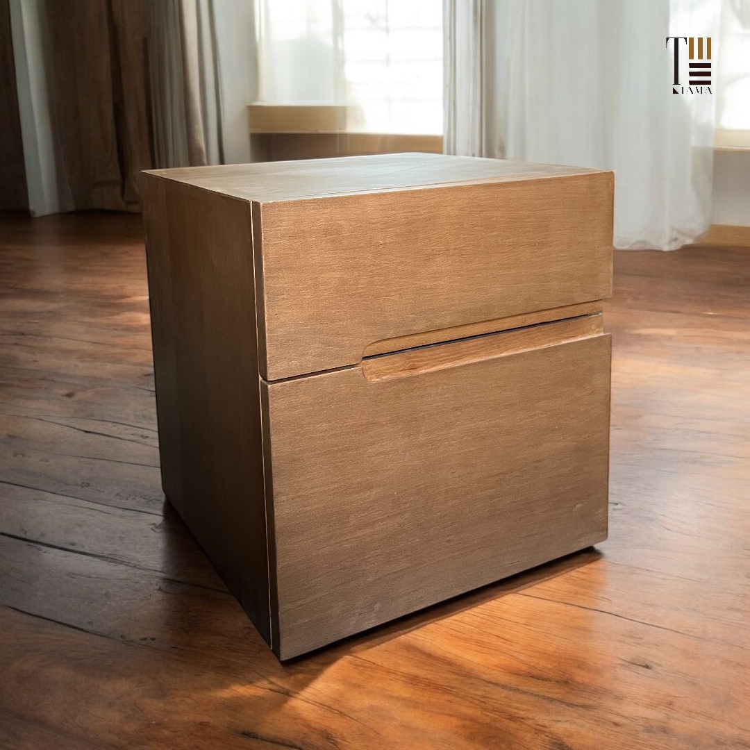 Sabi bestside table — Bedside tables — Material: Natural Blockboard + Massive Beech wood — Veneer: Natural Beech — 1