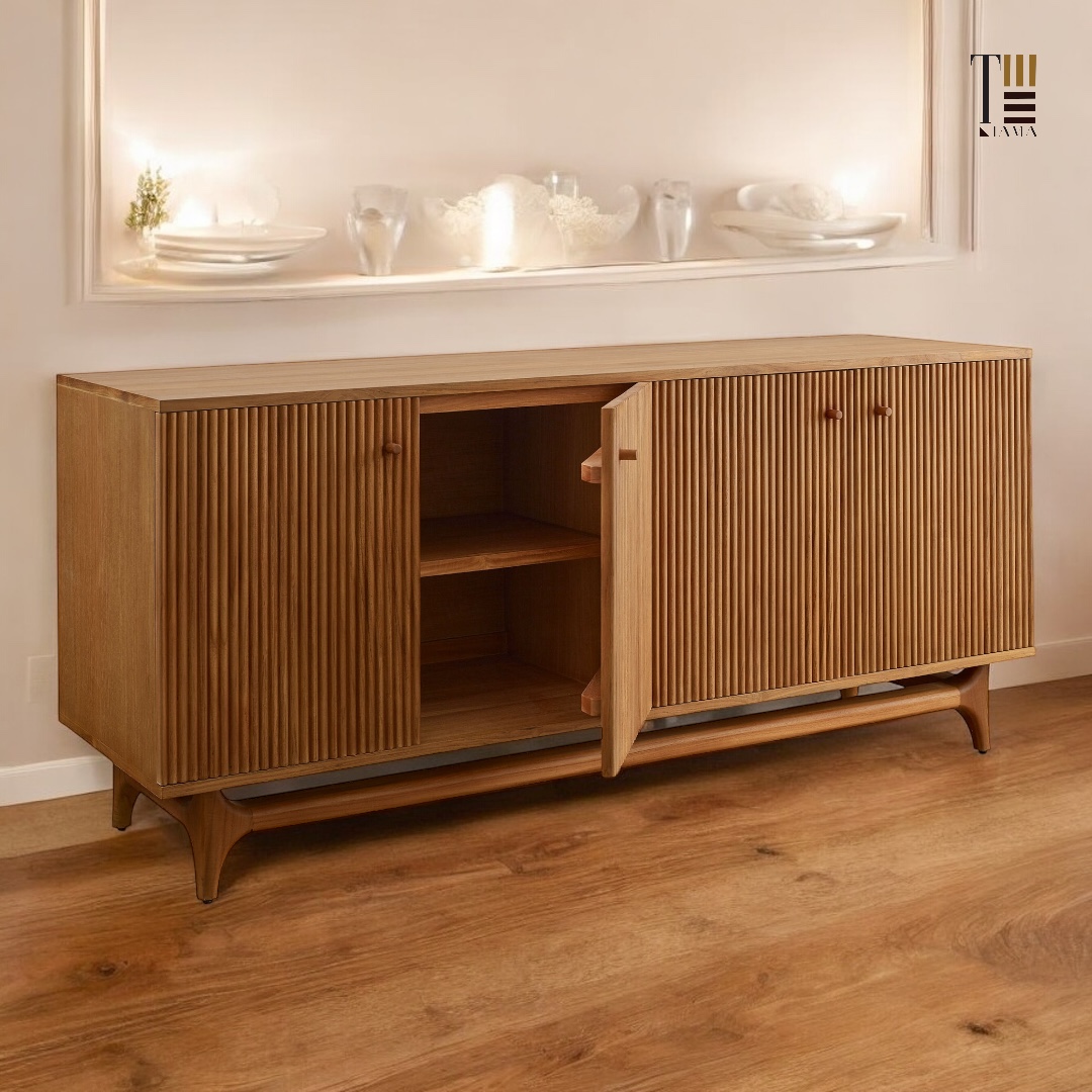 بوفيه سفرة — Dansk Sideboard — الخامة: خشب زان مصمت +خشب كونتر طبيعي — القشرة: زان طبيعي