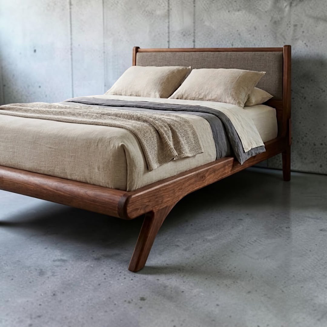 Solace "Original" — Beds — Bed platform: Massive Beech wood — Headboard: Massive Beech — 3