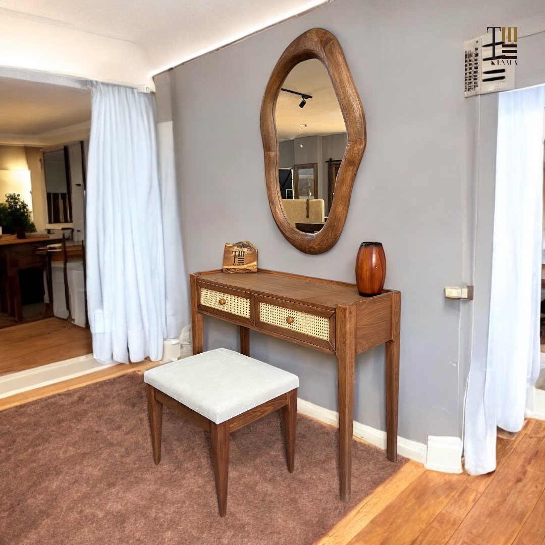 تسريحة — Tropical Dresser — الخامة: زان طبيعي wood + راتان إندونيسي — القشرة: قشرة زان أو أرو أو جوز وفق الموديل واللون المطلوبين — 1