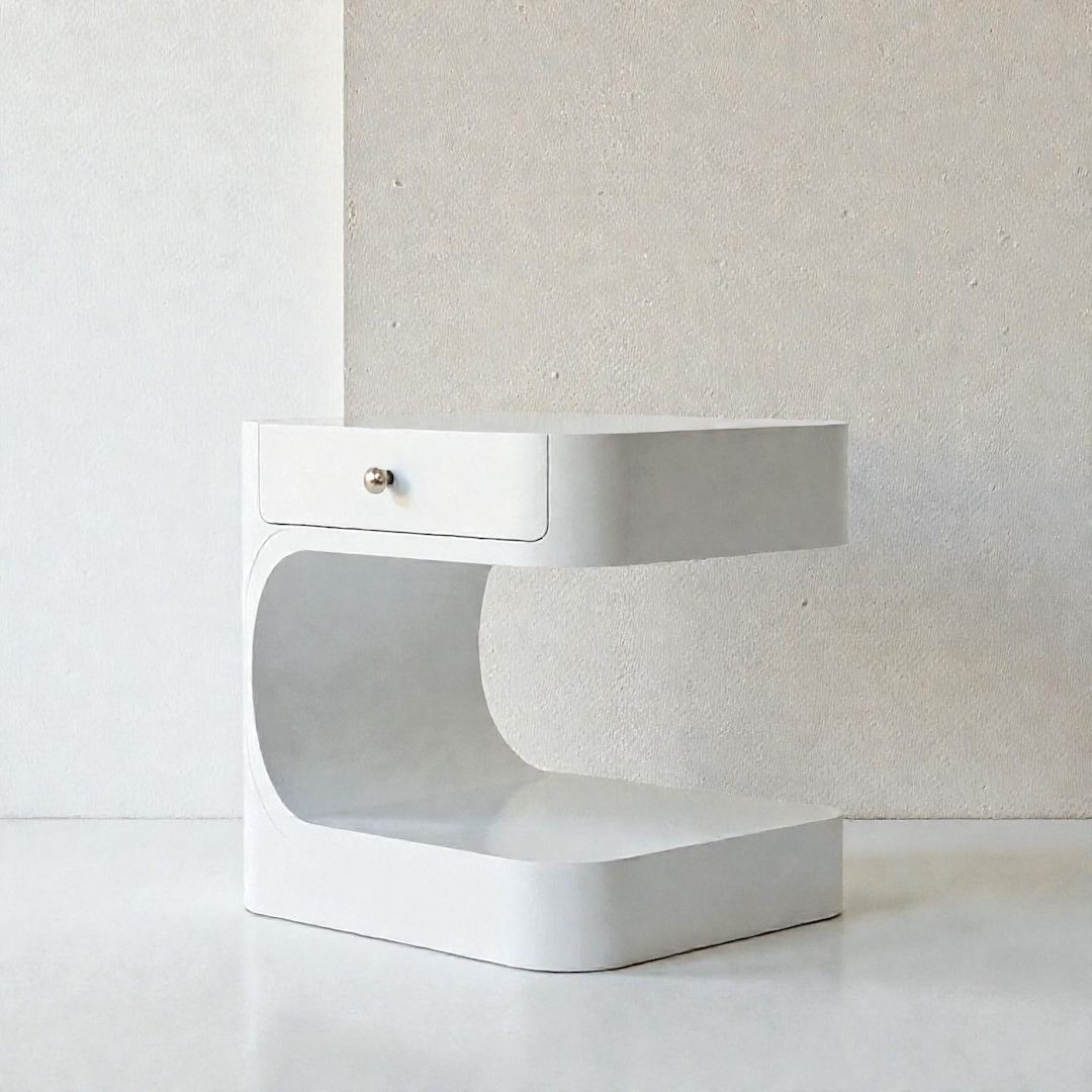 Moonlight — Bedside tables — Material: Natural Blockboard + Massive Beech wood — Veneer: Lacquered wood — 2