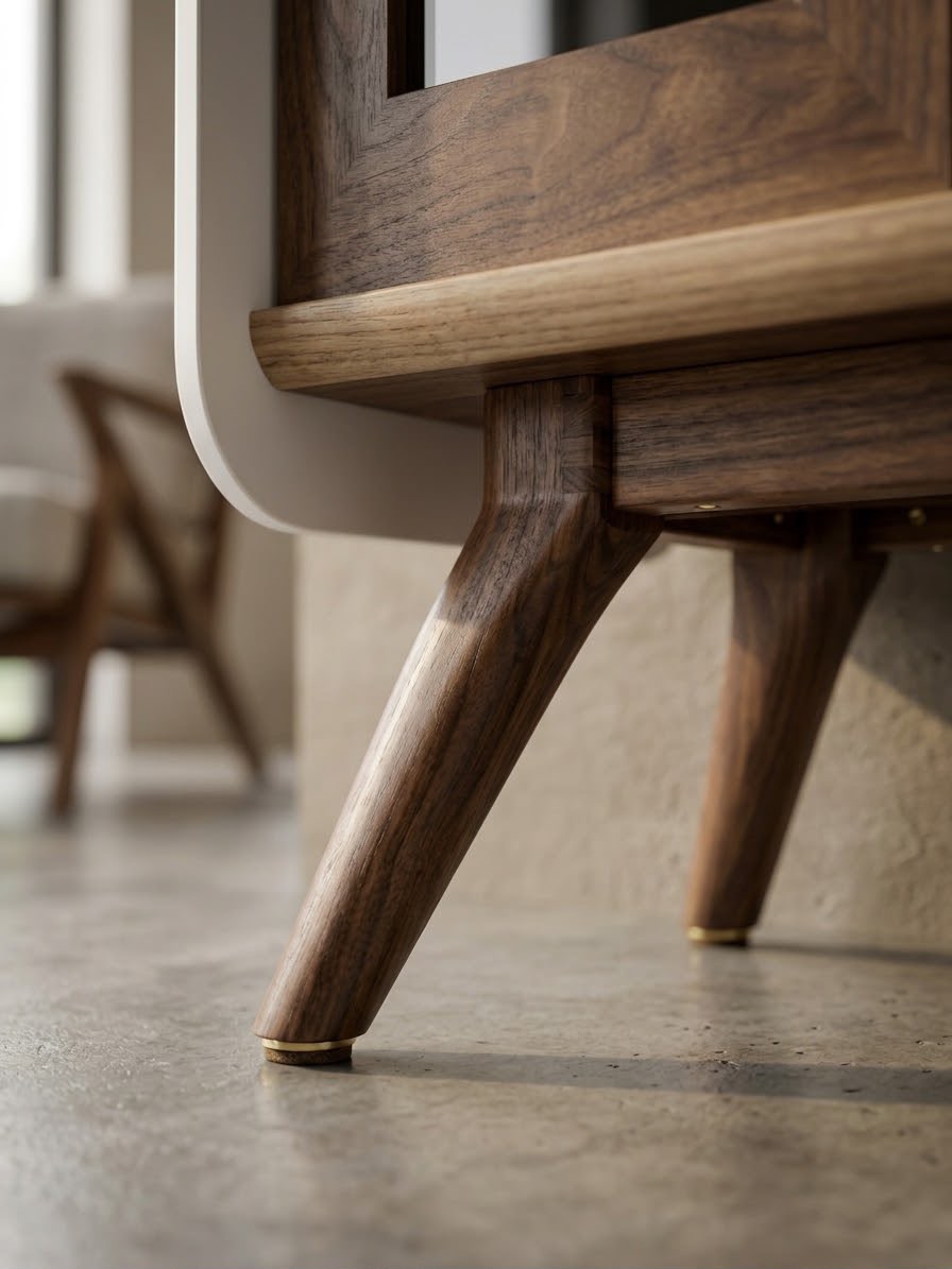 Tuxedo — Dining sideboards — Material: Massive Beech wood + Natural Blockboard — Veneer: Natural Walnut — 5