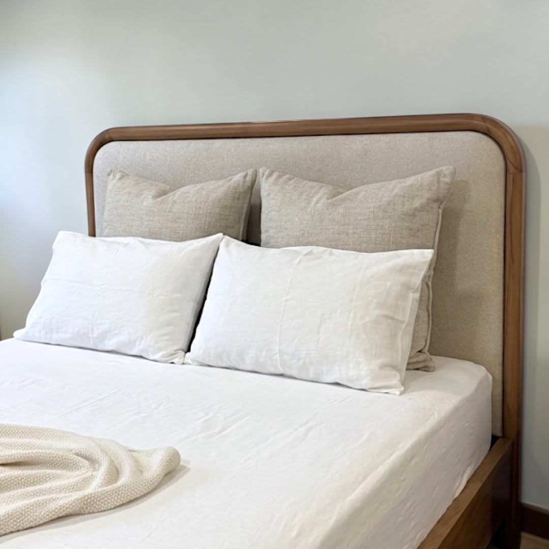 Bergen — Beds — Bed platform: Massive Beech wood — Headboard: Natural blockboard + Massive Beech — 2