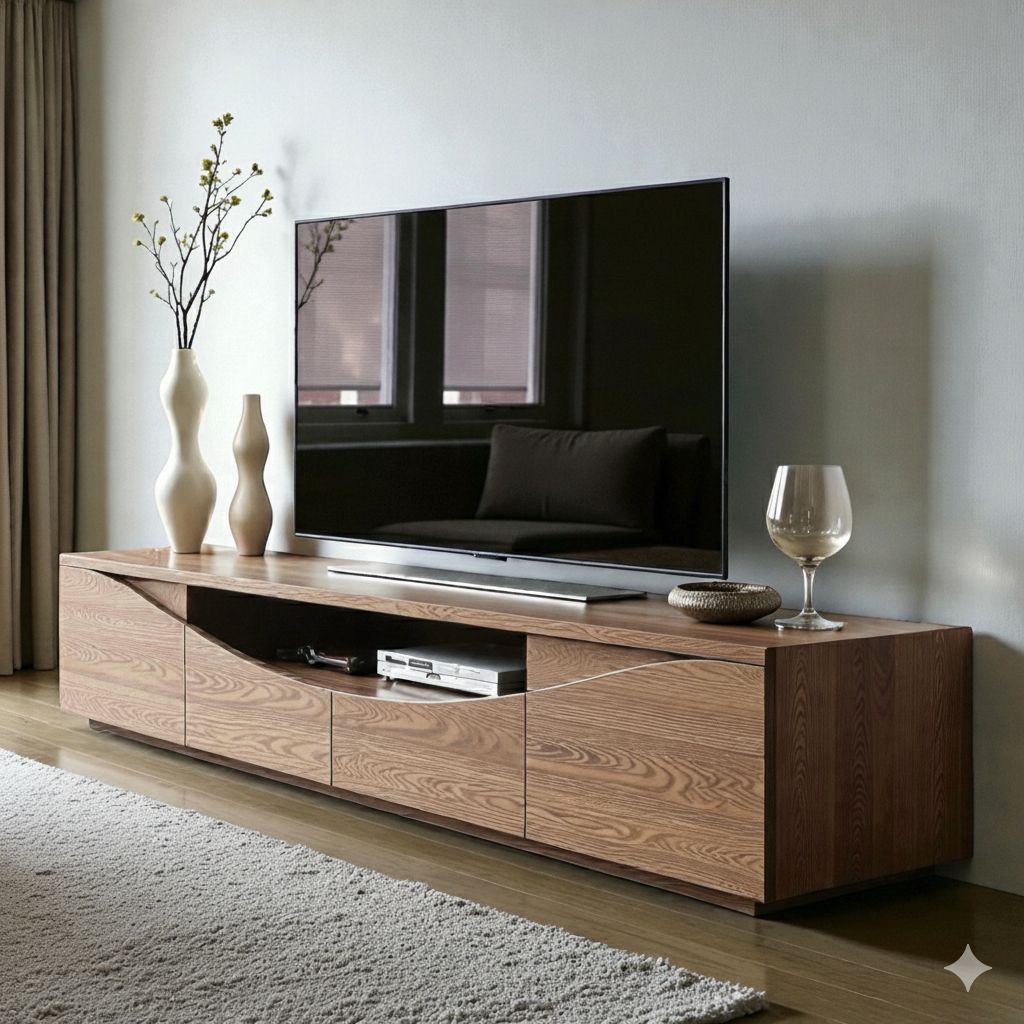 Desert rose — TV units — Material: Natural Blockboard — Veneer: Natural Oak