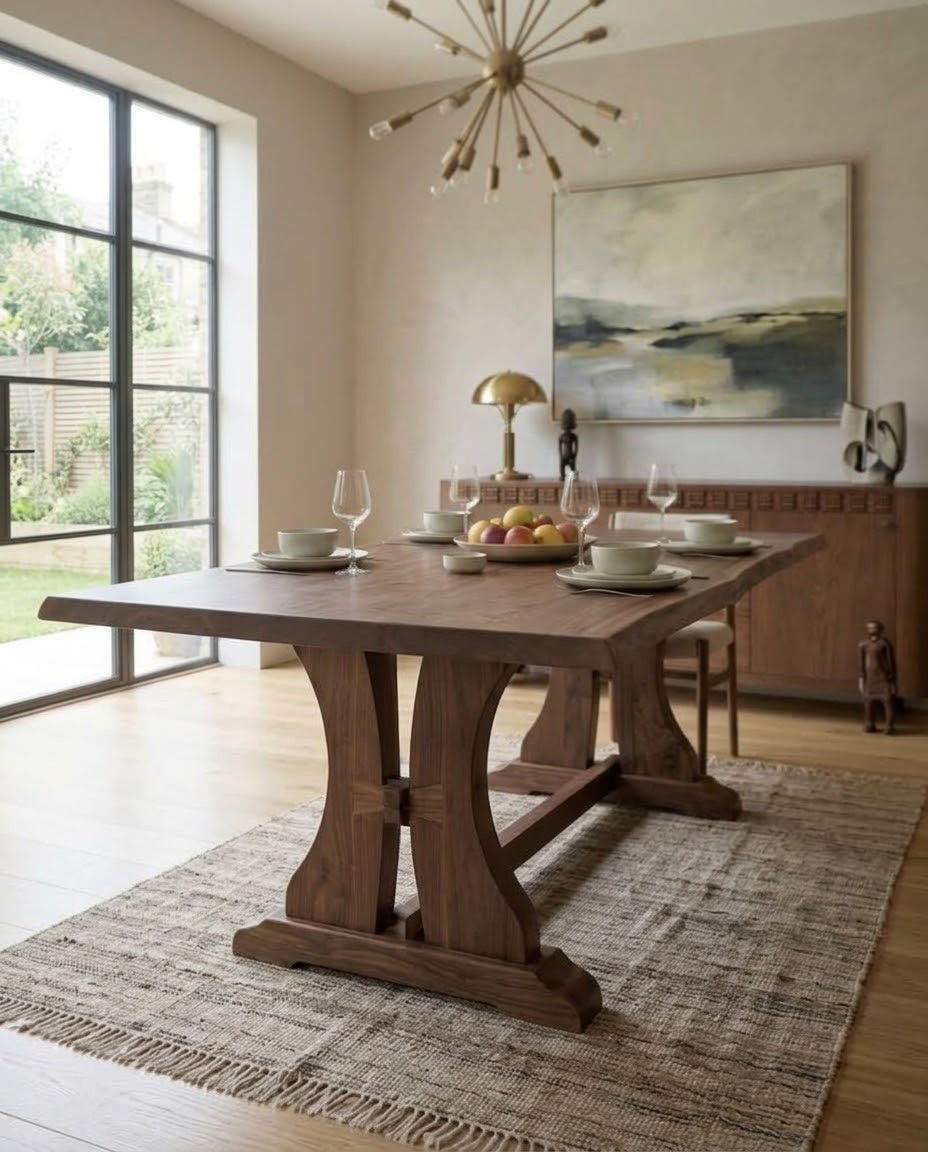 طاولة سفرة — Afro cottage dining table