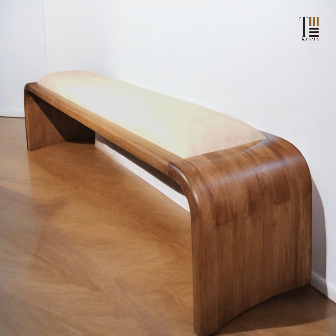 مقعد بانكيت — YooY Bench — الخامة: خشب زان مصمت — الهيكل: زان مصمت — 2
