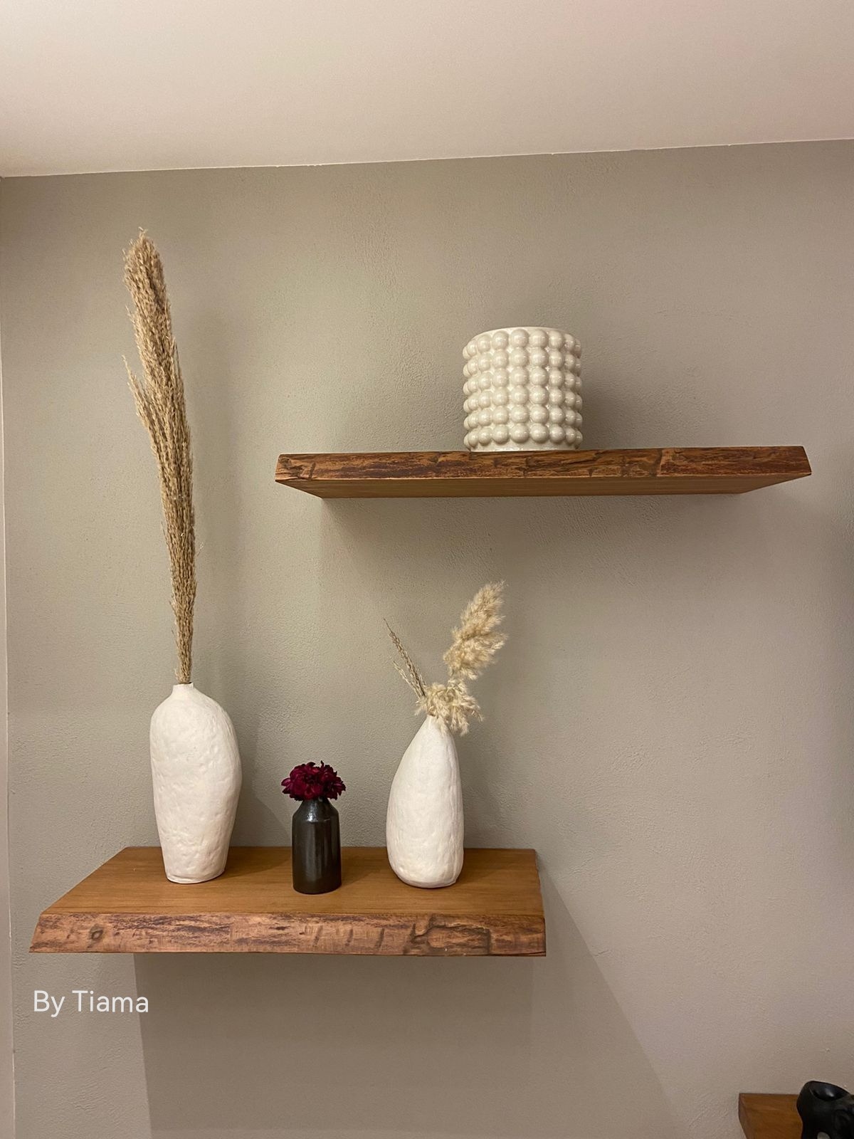 Floating Live edge shelf — TV units — Material: Massive Beech wood Live edge — 3