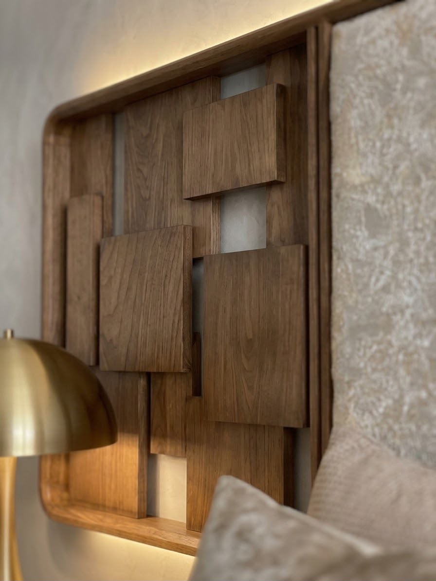 سرير — ART Deco Bed — خامة قاعدة السرير: خشب زان مصمت — خامة ظهر السرير: زان مصمت — 4