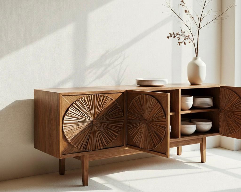 WabiSabi sideboard — Dining sideboards — Material: Massive Beech wood +Natural Blockboard — Veneer: Natural — 3